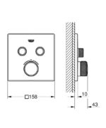 Термостат прихованого монтажу на 2 споживача Grohe Grohtherm SmartControl (29124000)