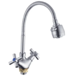 Змішувач для кухні MIXXUS TOLEDO 271 NUT REFLECTOR з гнучким виливом (без підведення) (Колір хром) (MI6318)