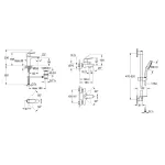 Набiр змiшувачiв 3 в 1 для ванни Grohe Eurosmart Cosmopolitan (UA126112M3)