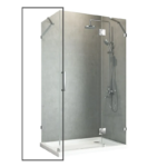 Бічна стінка до кабіни KOER SR SW04-80x200-TR-01 прозоре скло EASY CLEAN 10мм хром (KR5389)
