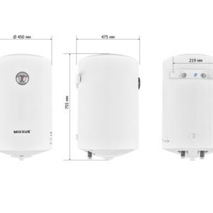 Водонагрівач "Циліндр" MIXXUS EWH-07080 ROUND WET накопичувальний 80 л, мокрий тен 1,5 kW (WH0602)