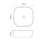 Раковина накладна MIXXUS PREMIUM DIVERSE-0105 425х425х145mm (MP6535)