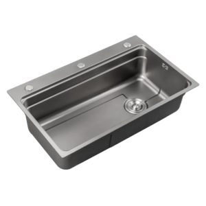 Мийка з нерж. сталі MIXXUS MS6846-SET-01 MICRO DECOR GRAPHITE (3.0/0.8) комплект (колір графіт) (MI8388)