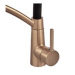 Змішувач для кухні MIXXUS PREMIUM ROSSI 017 BRUSHED GOLD REFL.BLACK (Колір матове золото+силік. вилив чорний) (MP6723)
