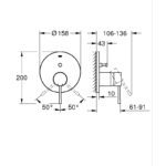 Одноважільний змішувач на 2 виходи Grohe Essence (24167KF1)