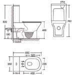 Унітаз-компакт MIXXUS STYLE-0404-T3 650x350x830mm система змиву TORNADO 3.0 (MI7036)