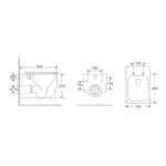 Унітаз підвісний MIXXUS PREMIUM DIVERSE-0301-T1 530х365х373mm система змиву TORNADO 1.0 (MP6477)