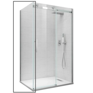 Бічна стінка до кабіни KOER SR SW01-90x200-TR-07 прозоре скло EASY CLEAN 8мм графіт (KR5382)