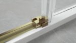 Душова кабіна без піддону KOER SR SC03-90x90x200-TR-12 прозоре скло EASY CLEAN 6мм матове золото (KR5358)