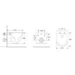 Унітаз підвісний MIXXUS PREMIUM ELLIPSE-0303-T3 520х365х360mm система змиву TORNADO 3.0 (MP6465)