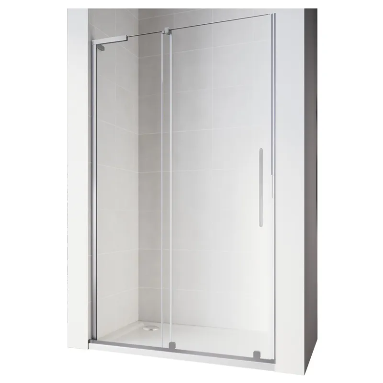 Двері у нішу Walk-In розсувні KOER SR SD07-120x200-L-TR-01 прозоре скло EASY CLEAN 8мм хром (KR5686)