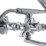 Змішувач для ванни HAIBA ZEUS 140 RUBBER EURO (Колір хром) (HB0419)