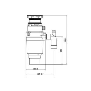 Подрібнювач харчових відходів MIXXUS GD-01-0,5 390Вт (MX1568)