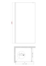 Душова перегородка Walk-In KOER SR SP01-90x200-TR-01 прозоре скло EASY CLEAN 8мм хром (KR5392)