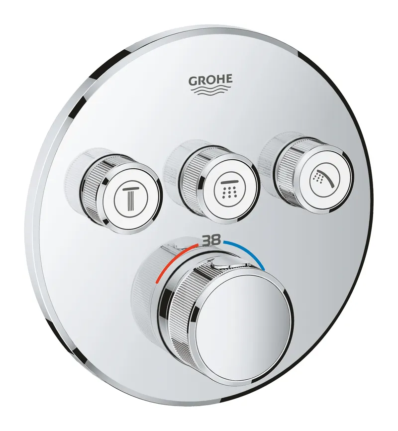 kcs-3e9f2f10e30a30c6cec78239.png Термостат прихованого монтажу на 3 споживача Grohe Grohtherm SmartControl (29121000)