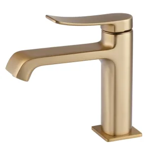 Змішувач для умивальника MIXXUS PREMIUM DALI 001 NUT BRUSHED GOLD (Колір матове золото) (MI6762)