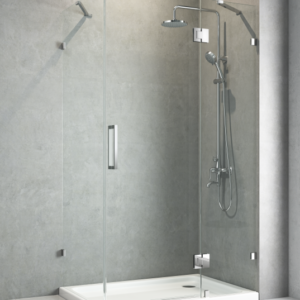Бічна стінка до кабіни KOER SR SW04-90x200-TR-01 прозоре скло EASY CLEAN 10мм хром (KR5390)