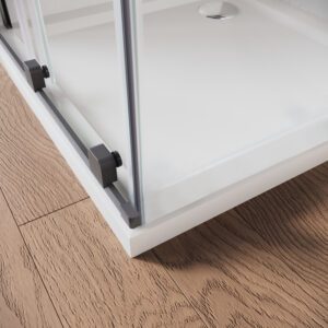 Двері у нішу Walk-In розсувні KOER SR SD07-120x200-R-TR-07 прозоре скло EASY CLEAN 8мм графіт (KR5775)