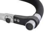 Змішувач для кухні MIXXUS PREMIUM GRAVITY 021 REFL.BLACK з гнучким виливом з виходом для питної води (Колір хром+вилив чорний) (MI6977)