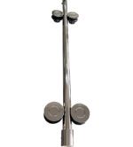 Двері у нішу розсувні KOER SR SD06-140x220-TR-01 прозоре скло EASY CLEAN 8мм хром (KR5368)