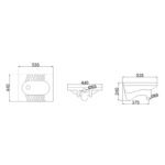 Чаша Генуя MIXXUS PREMIUM WAVE-2202 530x435x240mm з відведенням (MP6716)