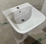 Раковина моноблок MIXXUS BEVEL-1101 450х435х830mm (отвір під змішувач, перелив) (MI6697)