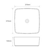 Раковина накладна MIXXUS PREMIUM DIVERSE-0104 MARBLE 370х370х135mm (MP6537)