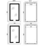 Дзеркало MIXXUS HARD MR07-50x80 з LED Touch, Anti-fog, димером, рег. яскравості (MX9992)