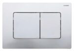 Панель змиву KOER KT-0602-01 240x160x10mm пластикова, кнопка квадратна (колір хром) (KR5178)
