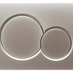 Панель змиву KOER KT-0601-14 240x160x10mm пластикова, кнопка кругла (колір сатин) (KR5177)