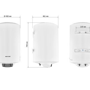 Водонагрівач "Циліндр" MIXXUS EWH-08080 ROUND DRY накопичувальний 80 л, сухий тен 2 kW (WH0609)