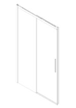 Двері у нішу розсувні KOER SR SD05-120x200-TR-01 прозоре скло EASY CLEAN 6мм хром (KR5405)