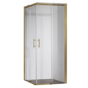 Душова кабіна без піддону KOER SR SC03-90x90x200-TR-12 прозоре скло EASY CLEAN 6мм матове золото (KR5358)