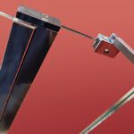 Шторки скляні на ванну розпашні KOER SR BS04-95x140-TR-01 прозоре скло 6мм хром (KR5403)
