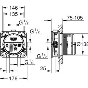 Універсальна вбудована частина Grohe Rapido Smartbox (35600000)