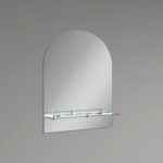 Дзеркало настінне ZERIX LAGUNA MRZ03-50x70x11 прямокутне з дугоподібним верxом та полицею (ZX5622)