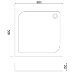 Душова кабіна з низьким піддоном MIXXUS STYLE SCT01-90x90x200-TR GRAPHITE прозоре скло 6мм (MI8432)