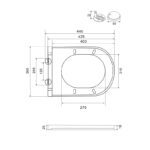 Сидіння-кришка для унітазу MIXXUS PREMIUM SEAT COVER ELLIPSE-TOPPER-2002 GRAY 425х360х25mm дюропластове швидкознімне з мікроліфтом (MP6684)