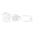 Унітаз підвісний MIXXUS ELLIPSE-0306-R 520х360х365mm система змиву RIMLESS (MI6708)