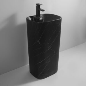 Раковина моноблок MIXXUS PREMIUM DIVERSE-1102 MARBLE 460х380х840mm (отвір під змішувач, перелив) (MP6576)