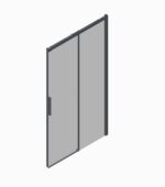 Двері у нішу розсувні KOER SR SD05-120x200-TR-01 прозоре скло EASY CLEAN 6мм хром (KR5405)