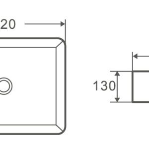 Раковина накладна MIXXUS PREMIUM QUADRO-0102 520х410х130mm (MP6488)