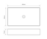 Раковина накладна MIXXUS PREMIUM QUADRO-0107 EDGE BLACK 600х340х110mm (MP6521)