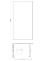 Душова перегородка Walk-In KOER SR SP01-100x200-TR-01 прозоре скло EASY CLEAN 8мм хром (KR5393)
