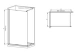 Душова перегородка Walk-In MIXXUS PREMIUM FLAT SP01-100x200-TR CHROME прозоре скло 8мм (MI6851)