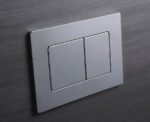 Панель змиву KOER KT-0602-01 240x160x10mm пластикова, кнопка квадратна (колір хром) (KR5178)