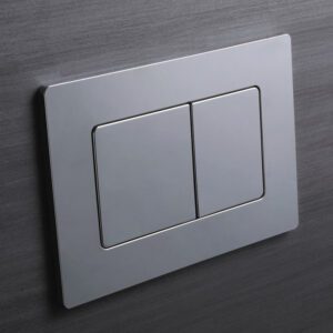 Панель змиву KOER KT-0602-01 240x160x10mm пластикова, кнопка квадратна (колір хром) (KR5178)