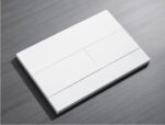 Панель змиву KOER KT-0603-03 240x160x10mm пластикова, кнопка лінійна (колір білий) (KR5318)