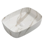 Раковина накладна MIXXUS PREMIUM BEVEL-0102 MARBLE 495х370х135mm (MP6519)