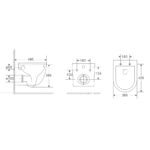 Комплект Grohe Set Унітаз ELLIPSE-0301-R система змиву RIMLESS + Інсталяція Grohe Rapid SL 38772001 (38772001ELLIPS0301R)